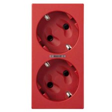 Base doble Schuko rojo Simon 50010432-037 500 Cima