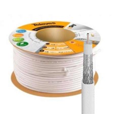 Rollo 100m de cable coaxial Televes 2127 conductor cobre malla aluminio TV/SAT