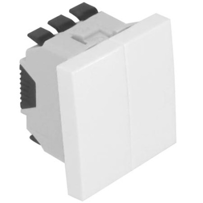 Doble Interruptor persianas Efapel 45293 SBR Quadro 45 color blanco