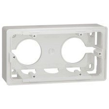 Caja Superficie New Unica Schneider NU800418 Studio blanco polar 2 elementos