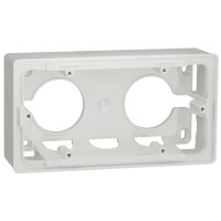 Caja Superficie New Unica Schneider NU800418 Studio blanco polar 2 elementos