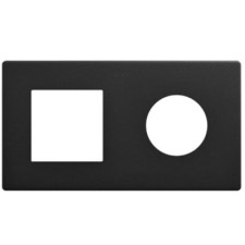 Marco 2 elementos 27190620-098 Simon 270 2 icon 1 clean negro mate