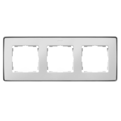 Marco blanco base aluminio 3 elementos 8201630-243 Simon Detail