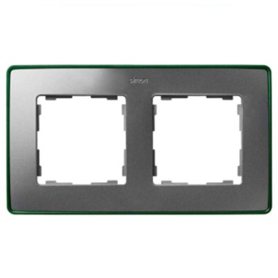 Marco aluminio frío base verde 2 elementos Simon Detail 8201620-253
