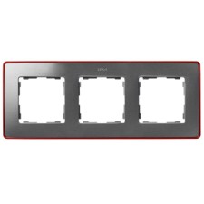 Marco aluminio frío base rojo 3 elementos  8201630-255 Simon Detail
