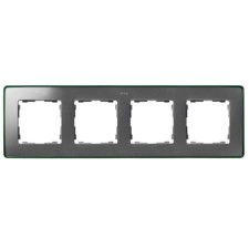 Marco aluminio frío base verde 4 elementos Simon Detail 8201640-253