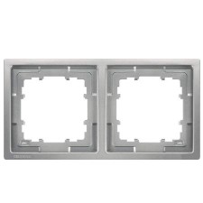 Marco 2 elementos BJC Siemens Delta Style 5TG13231 platino metalizado