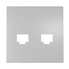 Tapa 2 conectores RJ BJC Siemens 5TG22782PM02 platino metalizado