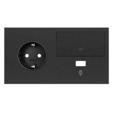 Kit front dormitorio izquierda Simon 100 negro mate 10020207-238