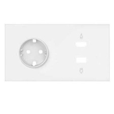 Kit front 1 enchufe 1 USB doble Simon 100 10020205-230 blanco mate