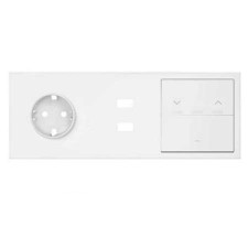 Kit front Simon 100 blanco mate 10020306-230 1 enchufe 1 USB doble 1 persianas 1 tecla