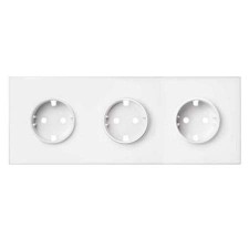 Kit front Simon 100 3 bases de enchufe 10020302-230 blanco mate