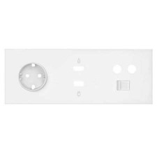 Kit front Simon 100 1 enchufe 1 HDMI 1 USB 1 TV 1 RJ45 10020304-230 blanco mate