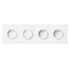 Kit front 4 enchufes schuko Simon 100 10020401-230 blanco mate