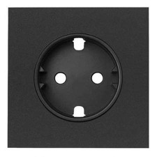 Tapa enchufe schuko Simon 100 negro mate 10000041-238