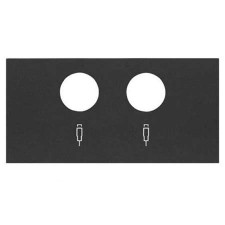 Tapa para toma de televisión satélite Simon 100 negro mate 10000053-238