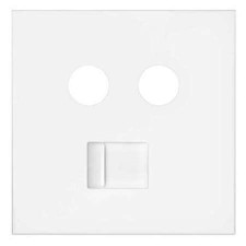 Tapa toma informática y de televisión 10000072-230 Simon 100 blanco mate