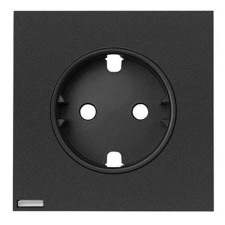Tapa para base enchufe schuko IO Simon 100 negro mate 10002041-238