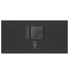 Tapa para toma informática RJ45 categoría 6 Simon 100 negro mate 10000005-238