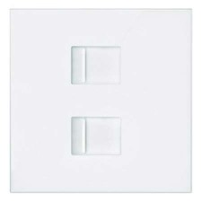 Tapa toma de informática RJ45 doble Simon 100 blanco mate 10000006-230
