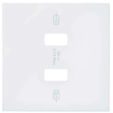 Tapa para cargador de USB doble Simon 100 blanco mate 10001096-230