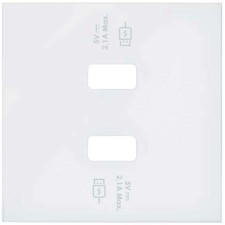 Tapa cargador USB doble Simon 100 blanco mate 10001196-230