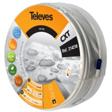Cable antena tv POR METROS 2127 Televes malla aluminio tv/sat