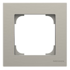 Marco 1 elemento Acero inoxidable 8571 AI Niessen Sky