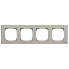 Marco 4 elementos Acero inoxidable 8574 AI Niessen Sky