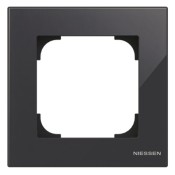 Marco 1 elemento Cristal Negro 8571 cn Niessen Sky