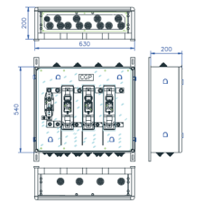 Caja General de Protección fusibles Pinazo PNZ-CGP(BUC)-TS/400-MI