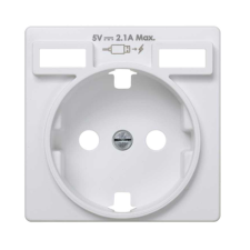 Tapa enchufe Schuko cargador doble USB Simon 8200049-030 blanco