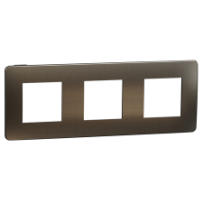 Marco 3 elementos carbono Schneider NU280653M New Unica Studio Metal