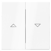 Tecla doble persianas Niessen 8944 BL blanco brillo serie Alba