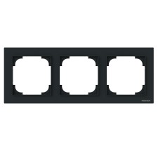 Marco 3 elementos Niessen 8973 NT negro mate serie Alba