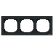 Marco 3 elementos Niessen 8973 NT negro mate serie Alba