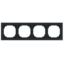 Marco 4 elementos Niessen 8974 NT negro mate serie Alba