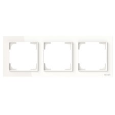 Marco 3 elementos Niessen 8973 CB cristal blanco serie Alba