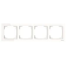 Marco 4 elementos Niessen 8974 CB cristal blanco serie Alba