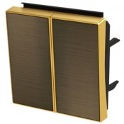 Tapa doble interruptor conmutador 8511 OE Niessen Sky oro envejecido