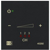 Mando audio EGI 40292 3 canales color negro