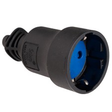 Base de enchufe Solera 707C Schuko 16A color negro