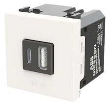 Base cargador Niessen Zenit N2285.1 BL USB tipo C blanco