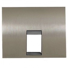 Tapa ventana 1 conector tel informatica niessen 8418.1 AL acero pulido