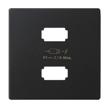 Tapa cargador USB Simon 8221096-098 concept Negro mate