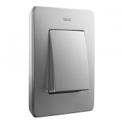 Marco aluminio frío base blanca 1 elemento Simon Detail Air