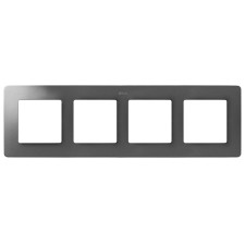 Marco aluminio frío base blanca 4 elementos Simon Detail Air