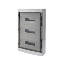 Cuadro eléctrico de superficie 54 módulos GEWISS GW40108 puerta fumé
