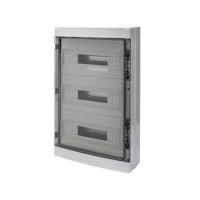 Cuadro eléctrico de superficie 54 módulos GEWISS GW40108 puerta fumé