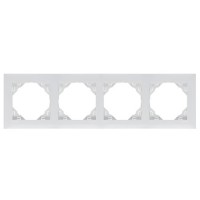Marco cuadruple mecanismos Efapel 90940t br Logus 90 blanco